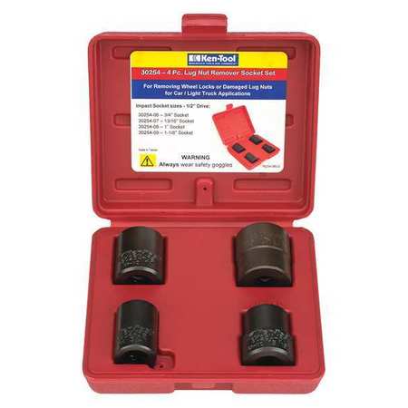 Ken-Tool Lug Nut Remover Socket Set 30254