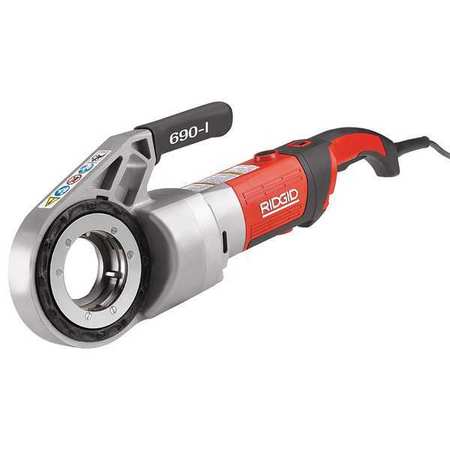 RIDGID Pipe Threading and Cutting Machines, 1/2 in to 2 in, Rod: No Rod Bolt: No Bolt 690-I