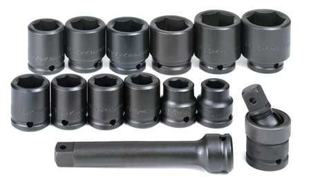 Sk Professional Tools 3/4 in Drive Impact Socket Set, SAE, 14 pcs 84414