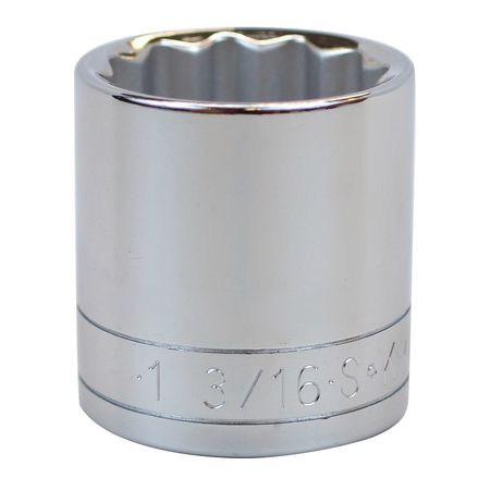 Sk Professional Tools 1/2 in Drive, 1-3/16" 12 pt SAE Socket, 12 Points 40138