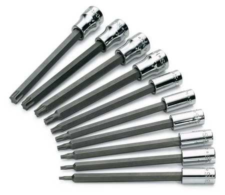 Sk Professional Tools 1/4", 3/8" Drive Socket Set Bit, Torx, 10 pcs 84220