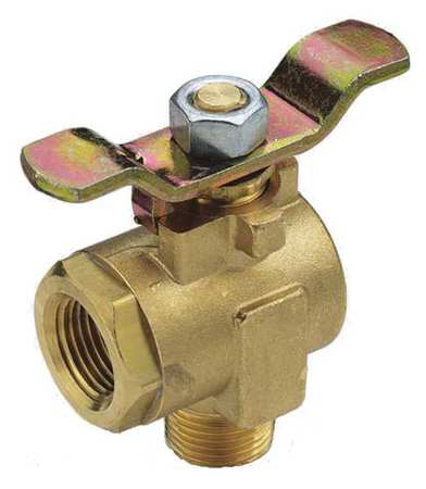 ZORO SELECT 1/2" FNPT x MNPT Brass Ball Valve Angle XV590P-8