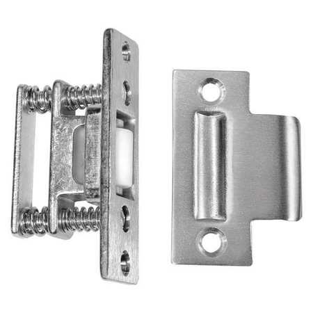 Rockwood T Strike Roller Latch, Brass, Pull Opening 592 US26D