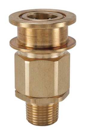 SNAP-TITE Hydraulic Quick Connect Hose Coupling, Brass Body, Sleeve Lock, 3/8"-18 Thread Size, EA Series BVEAC6-6M