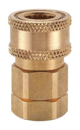 SNAP-TITE Hydraulic Quick Connect Hose Coupling, Brass Body, Sleeve Lock, 1-1/2"-11-1/2 Thread Size, H Series BVHC24-24F