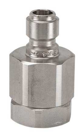 SNAP-TITE Hydraulic Quick Connect Hose Coupling, 316 Stainless Steel Body, Ball Lock, 1/4"-18 Thread Size SVEAN4-4FV