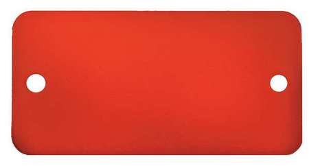 C.H. HANSON Blank Tag, Rectangle, Red, PK5 43043