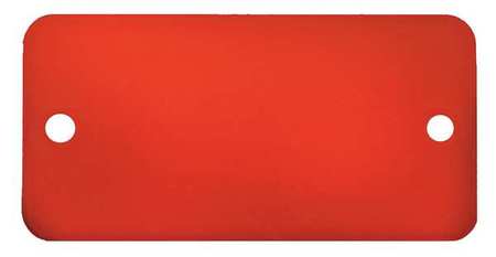 C.H. Hanson Blank Tag, Rectangle, Red, PK5 43053