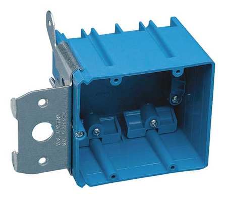 Carlon Electrical Box, 34.0 cu. in., Switch, 2 Gang, PVC B234ADJ