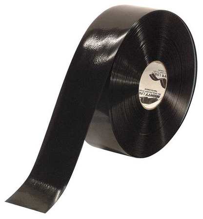 MIGHTY LINE Industrial Floor Tape, Roll, Black, Vinyl 3RBLK