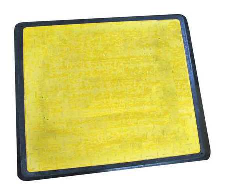 ZORO SELECT Pedestrian Trench Cover, Plastic, Yellow CSP-TCPED-Y