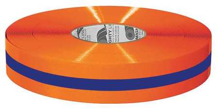 MIGHTY LINE Ind Floor Tape, Roll, Orange/Blue, Vinyl 2ROBCTR