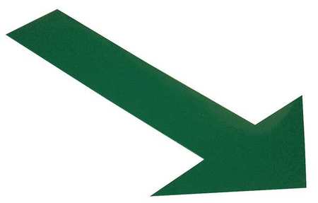 Mighty Line Ind Floor Tape Markers, Arrow, Green, PK50 ARROW10G