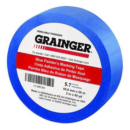 ZORO SELECT Painters Masking Tape, 60 yd.x2 in, Blue 20PJ24