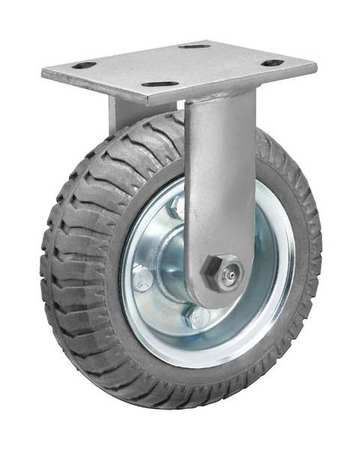 COLSON 8" X 2" Non-Marking Rubber Monoprene Rigid Caster, No Brake, Loads Up To 280 lb 16SV08428R