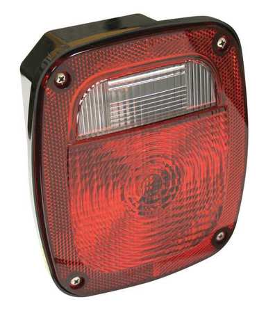 Reese Universal Tail Light, Red/Clear, Rectangle 73829