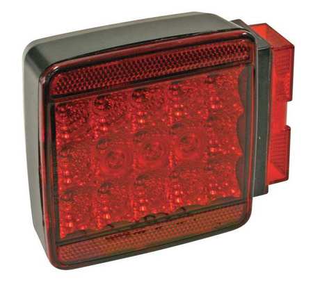 REESE Submersible LED, Square, Red, 5-1/2" L 73855