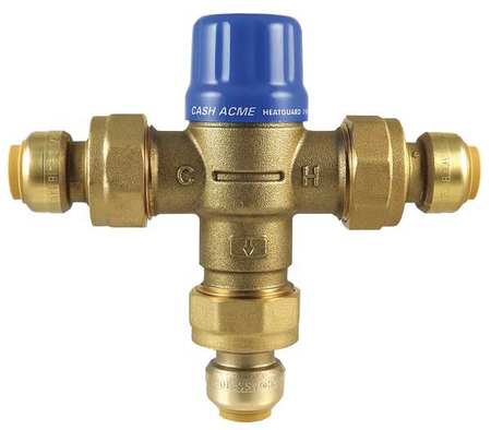 CASH ACME Thermostatic Mixing Valve, 1/2in., 200 psi HG110D