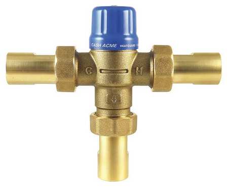CASH ACME Thermostatic Mixing Valve, 1/2in., 230 psi HG110D
