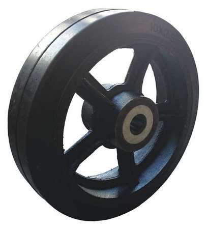 DAYTON Mold-On Rubber Wheel, 10 MH34D64501G