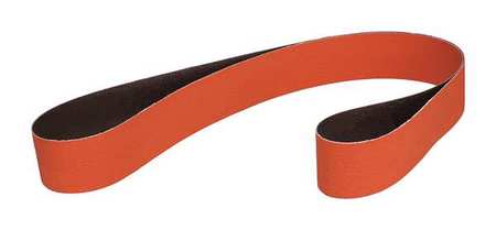 3M CUBITRON Sanding Belt, Coated, 2 in W, 72 in L, 36 Grit, Not Applicable, Ceramic, 984F, Maroon 7000119191