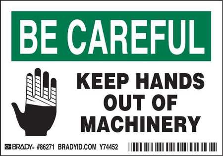 BRADY Machine/Equipment Labl, 3-1/2inHx5inW, PK5, 86271 86271