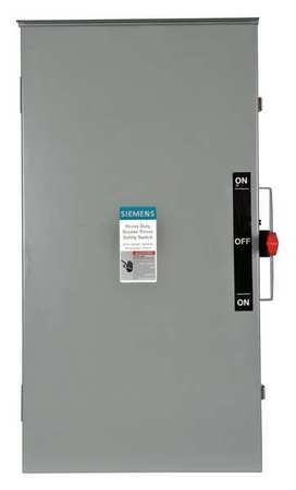 SIEMENS Nonfusible Safety Switch, Heavy Duty, 600V AC, 3PDT, 200 A, NEMA 3R DTNF364R
