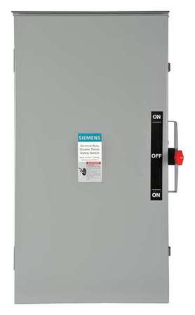 Siemens Nonfusible Single Throw Safety Switch, General Duty, 240V AC, 2PST, 200 A, NEMA 3R DTGNF224NR