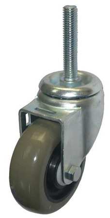 ZORO SELECT Swivel Stem Caster, Poly, 3-1/2 in., 250 lb 20TM22