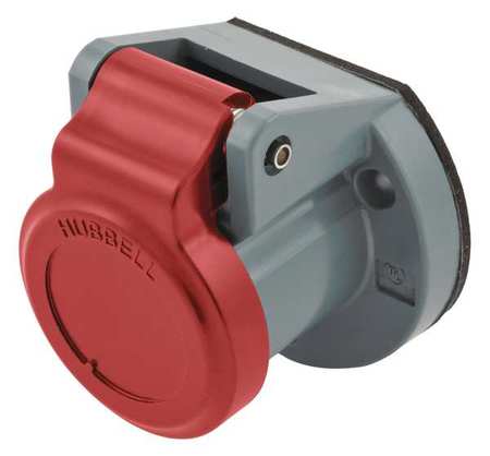 HUBBELL Single Pole Connector, Weather Cover, Red HBL15NCR