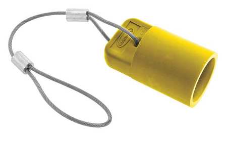 HUBBELL Single Pole Connector Cover, Female, Ylw HBLFCAPY