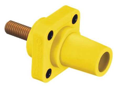 HUBBELL Receptacle, Ylw, Female, Stud, Taper Nose HBLFRSCY