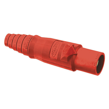 HUBBELL Single Pole Connector, Male, Red HBLMBR