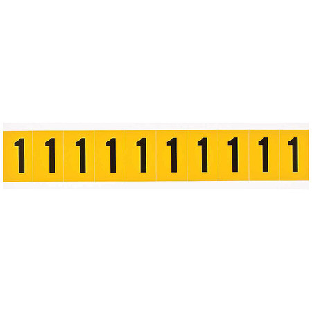 Brady Number Label, 1in.H Character, Vinyl 1530-1