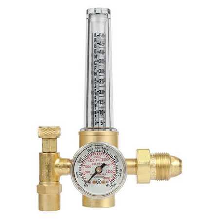 Victor Flowmeter Regulator, Single Stage, CGA-580, 25 psi, Use With: Argon, Carbon Dioxide 0387-0240