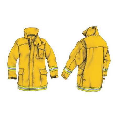 VERIDIAN LIMITED Wildland Coat, Nomex, Yellow, XL CWLD-D29-000-41-YYY - XL