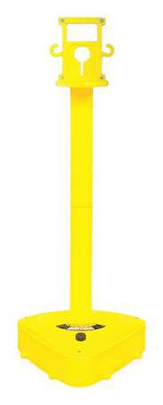 ZORO SELECT X-Treme Duty Stanchion - 46.5" Height, Yellow (2-pack) 92302-2