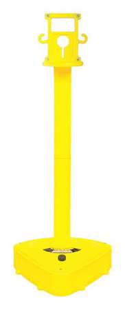 Zoro Select X-Treme Duty Stanchion - 46.5" Height, Yellow (2-pack) 92302-2