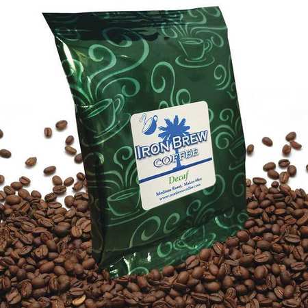 IRON BREW Decaffeinated Coffee, 1.75 oz., PK50 C-50CTDR-NF
