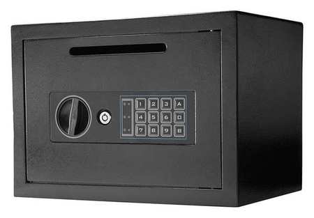 BARSKA Drop Slot Depository Safe, with (2) Deadbolt Lock, Digital Keypad 22.5 lb, 0.59 cu ft, Steel AX11934