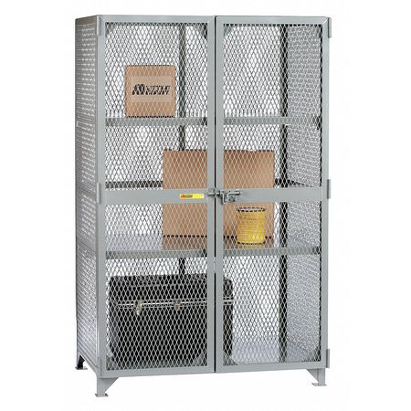 LITTLE GIANT Bulk Storage Locker, 61 in W, 27 in D, 78 in H, 2 Shelves, 2 Doors, Steel, Assembled SL2-2460
