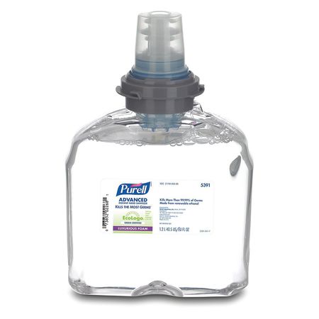 PURELL Hand Sanitizer, Green Certified, Foam, 1200mL TFX Refill, PK2 5391-02