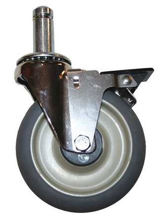 Metro Swivel Stem Caster, w/Brake, Height 5 In 5MDBA