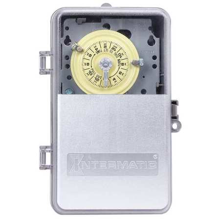 INTERMATIC Electromechanical Timer, 24-Hour, DPST T104PCD82