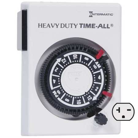 Intermatic Timer, Mechanical, 240V, 20A, Plug In HB114