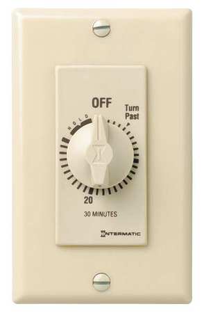 INTERMATIC Spring-Wound Timer, 0 to 30 min., Ivory FD30MH