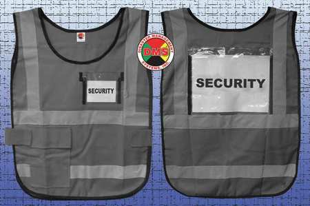 DISASTER MANAGEMENT SYSTEMS Safety Vest, Gray, Nylon DMS-05837