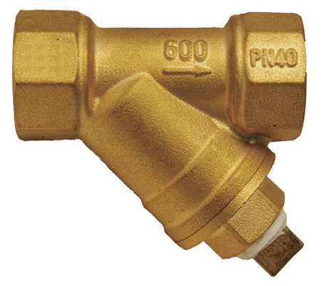 ZORO SELECT 1-1/2", FNPT x FNPT, Forged Brass, Y Strainer, 600 psi G-YSFB-150