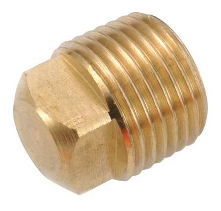 Zoro Select Low Lead Brass Square Head Plug, Male NPT, 1/8" Pipe Size 706109-02