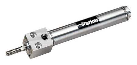 PARKER Air Cylinder, 1 1/16 in Bore, 1 in Stroke, Round Body Double Acting 1.06BFDSR01.00